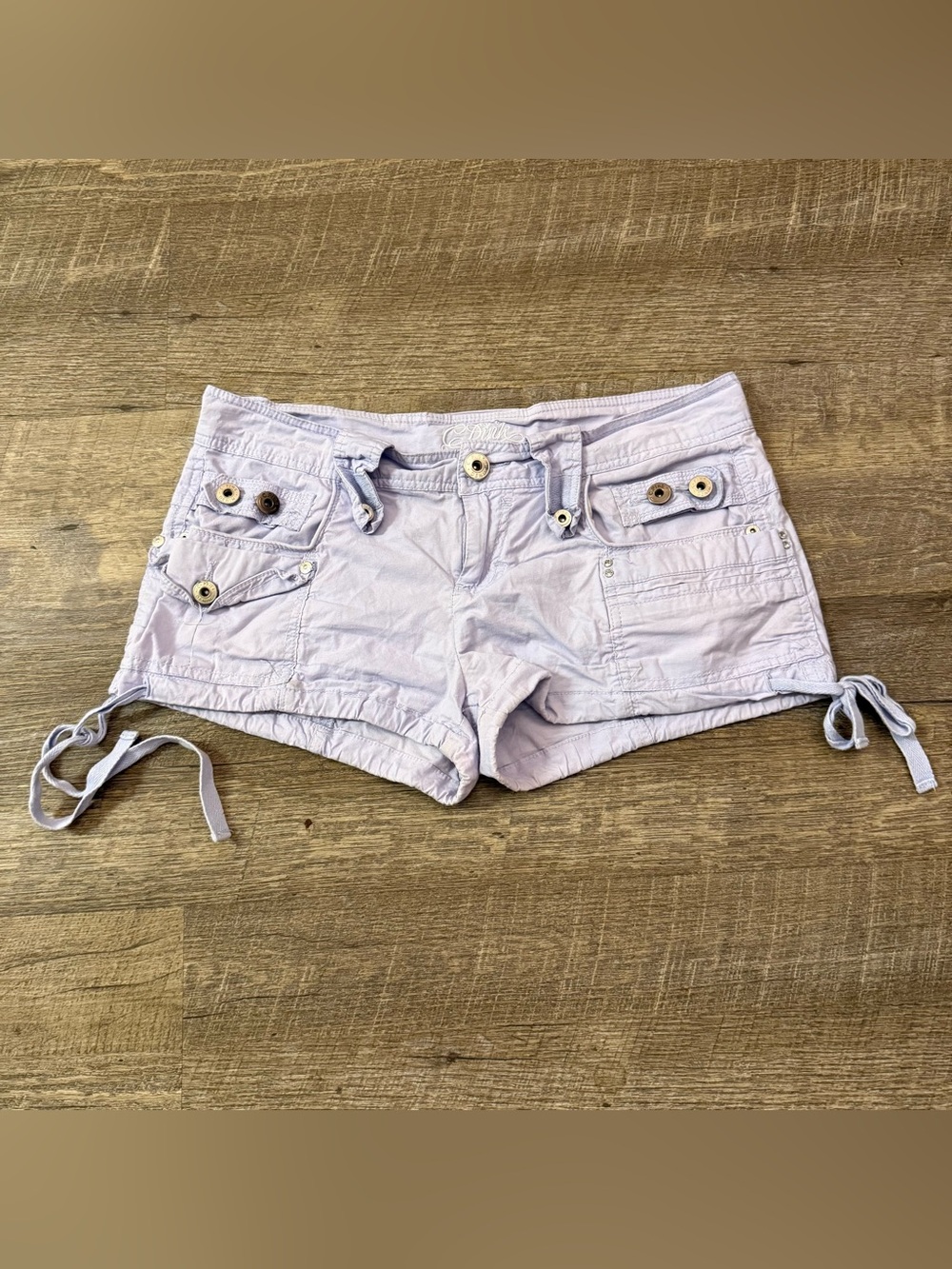 Light Lavender Women's Cargo Mini Shorts